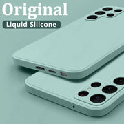 Samsung Galaxy S24 S23 S22 S25 Ultra S24 FE A56 A55 A53 A54 A16 A35 5G S25 Edge Shockproof Liquid Silicone Phone Cover