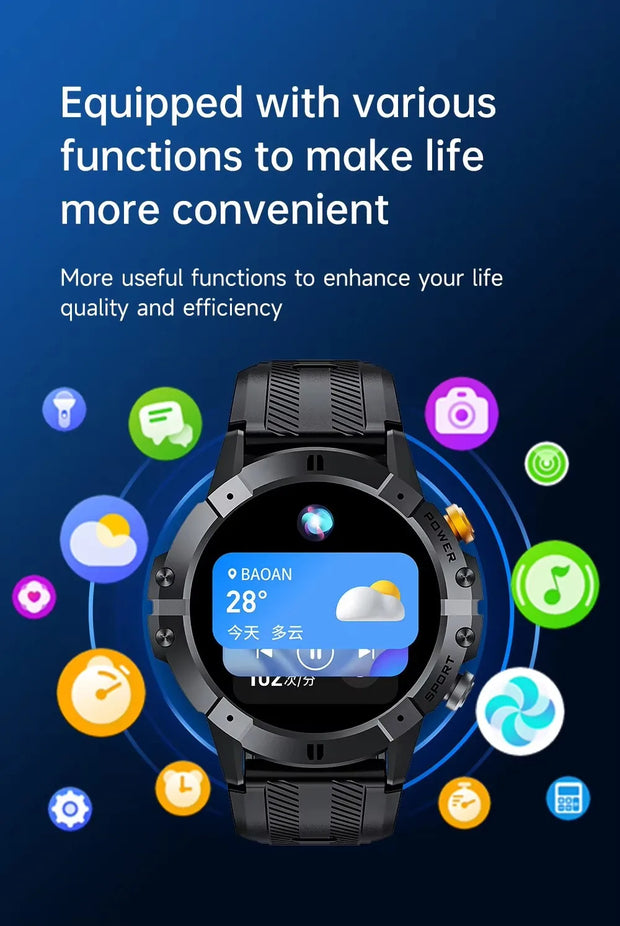 Men Rugged Outdoor Sport Bluetooth Smartwatch
