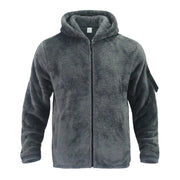 2025 Men's Casual Double-sided Plush Warm Jacket Autumn Winter Thick Wool Coats Solid Hooded Fleece Hoodies Loose Men Clothing