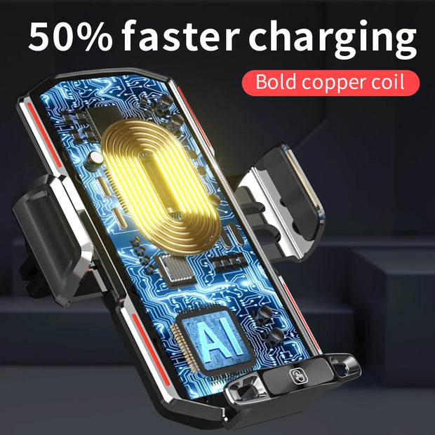 Magnetic Car Phone Holder 66W Wireless Fast Charger