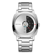 UTHAI Men's Quartz Watch Fashion Leisure Business Watch Waterproof Personalized Pointer Alloy Steel Band Watch