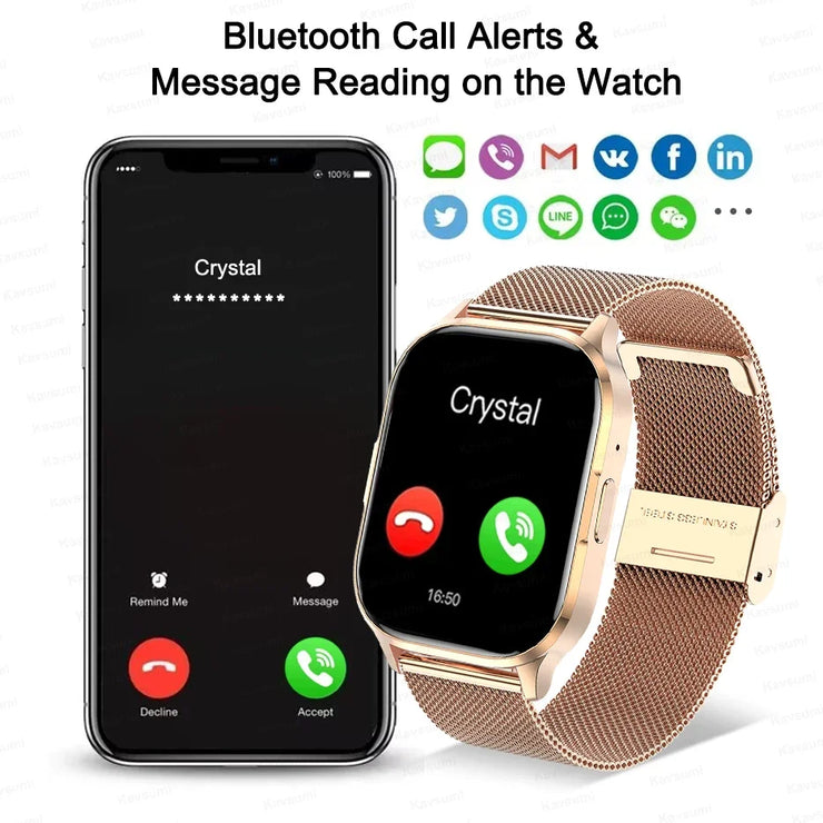 Women AMOLED Screen Bluetooth Call  NFC Sport Watch