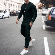 Men's Sets Casual Tracksuit Men Long Sleeve O-Neck T Shirts+Sport Long Pants Suit Casual Men Clothing Mens Joggers Sets Summer