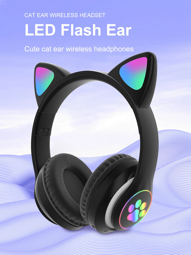 Mic Control LED Stereo Music Phone Bluetooth Headset