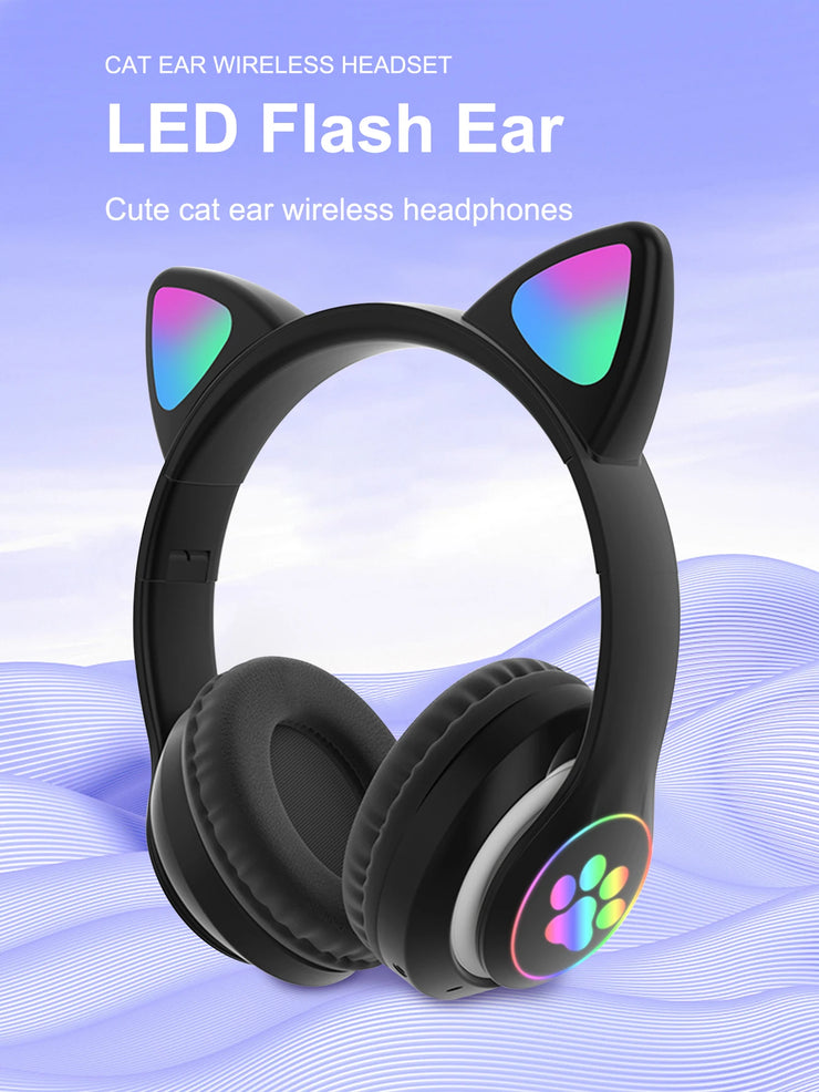 Mic Control LED Stereo Music Phone Bluetooth Headset