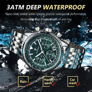 Men Luminous Date Waterproof Chronograph Quartz Watch