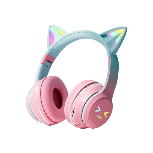 New  RGB cute cat Bluetooth Earphones