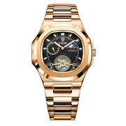 LIGE Classic Retro Men Watch Fashion Business Men's Mechanical Wristwatches Top Brand Luxury Waterproof Automatic Watch For Men