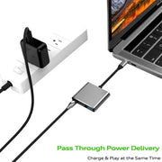 USB C HUB 3in1 Type C 3.0 to HDMI-compatible Docking Station PD Fast Charge