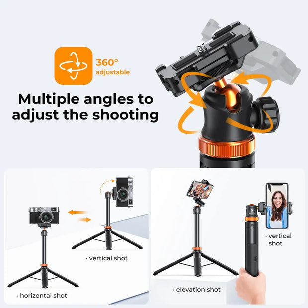 MS08 62''/1.58m Phone Tripod Selfie Stick