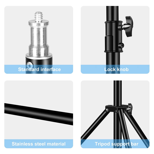 PULUZ 2.8m Height Foldable 3 Sections Tripod
