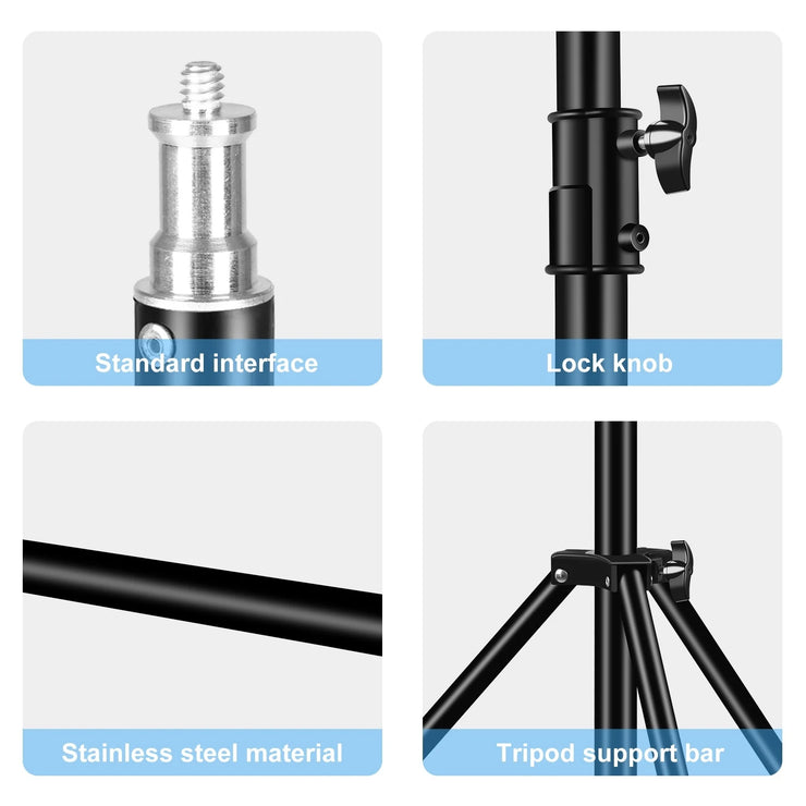 PULUZ 2.8m Height Foldable 3 Sections Tripod