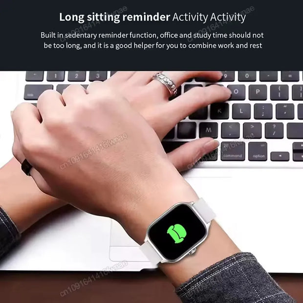 New 1.77 Full Touch Screen Sports Fitness Watch