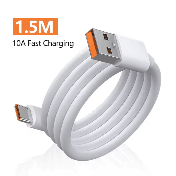 10A 120W USB Type C Cable Fast Charging