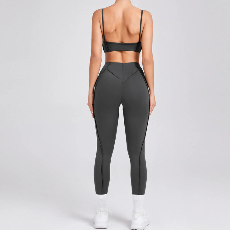 New Yoga Set Women Tracksuit Workout Legging Athletic Suit Gym Push Up Legging Fitness Bra Sports Wear Active Wear