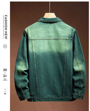 Fashion high-end American casual MEN'S denim jacket High Street trendy brand retro loose large-sized washing workwear top