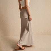 Summer Vacation Women's Summer Maxi Skirt Drawstring Low Waist A Line Casual Skirts Bodycon Long Skirt Beach Women's clothing