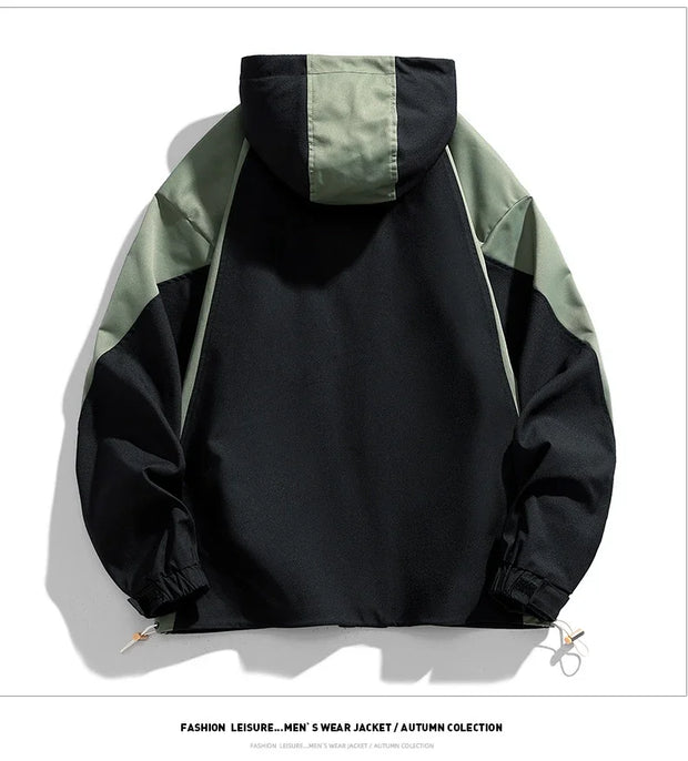 Men Jacket Hoodie Loose Outerwear Hiking Sportswear Mens Casual Breathable Jackets Male Windbreaker Plus Size L-9XL Men Clothing