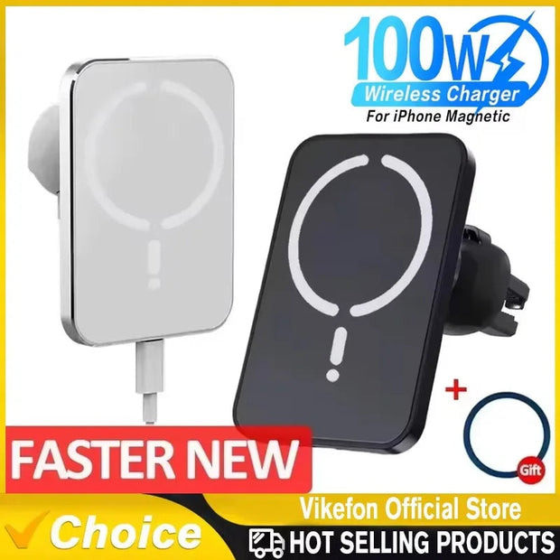 100W Magnetic Wireless Car Charger
