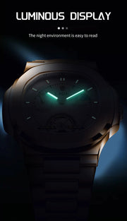 LIGE Classic Retro Men Watch Fashion Business Men's Mechanical Wristwatches Top Brand Luxury Waterproof Automatic Watch For Men