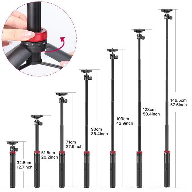 Ulanzi MT-44 57.6 Inch Extendable Livebroadcast Tripod Stand