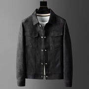 Men Urban Jacket 2024 Autumn Oversize Casual Jackets High Street Pockets Laper Zipper Suede Thick Coat Loose Mens Windbreaker