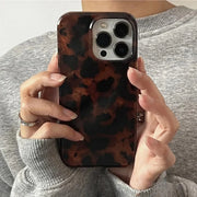 New Retro Amber Texture Laser Phone Case