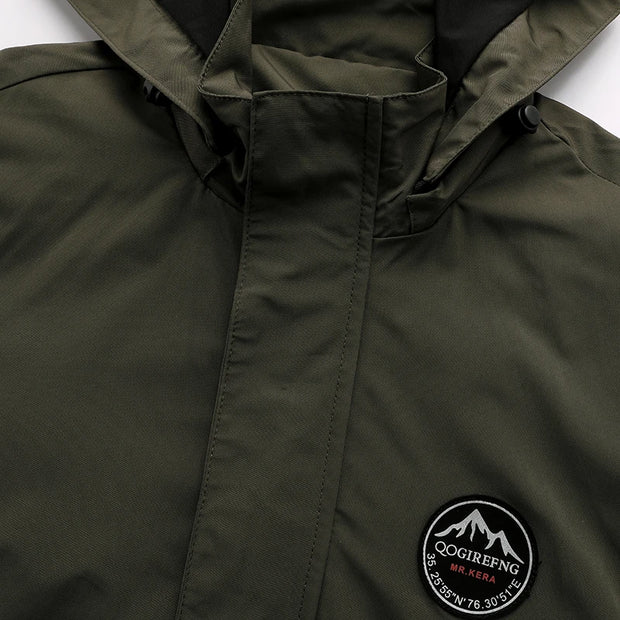Men Outdoor Jacket New Spring Autumn Hooded Waterproof Casual Jacket Coat Men Tactics Military Jacket Men Plus Size M-8XL