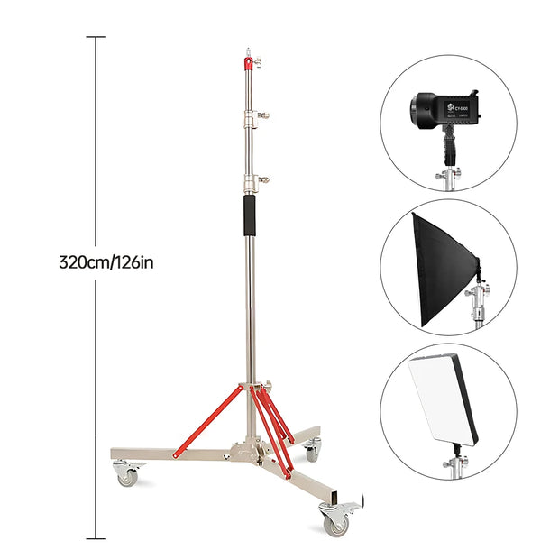 SH 320 cm Stainless Steel Heavy Duty Light Stand