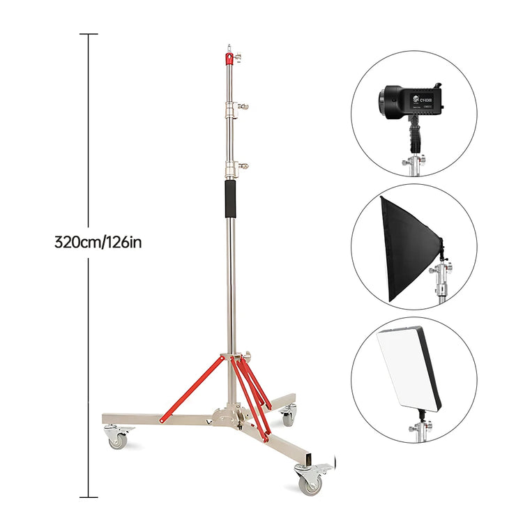 SH 320 cm Stainless Steel Heavy Duty Light Stand