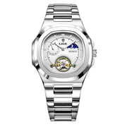 LIGE Classic Retro Men Watch Fashion Business Men's Mechanical Wristwatches Top Brand Luxury Waterproof Automatic Watch For Men