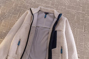 Motorcycle Outdoor Wool Jacket Men Women Double Sided Thick Plush Rider Ride Suit Lambing Wool Windproof Warm Fashionable Jacket