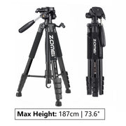 187cm/73.6in Tall Zomei Aluminum Alloy Portable Tripod