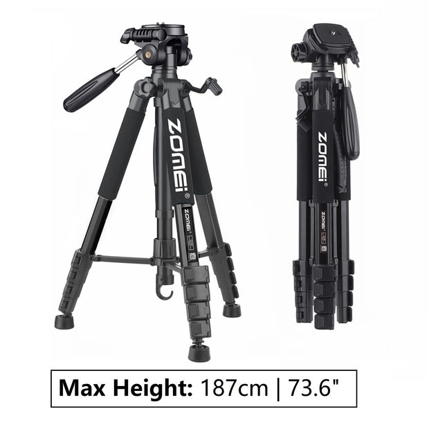 187cm/73.6in Tall Zomei Aluminum Alloy Portable Tripod