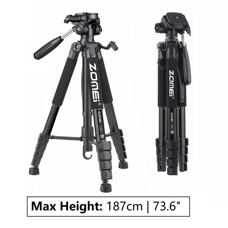 187cm/73.6in Tall Zomei Aluminum Alloy Portable Tripod