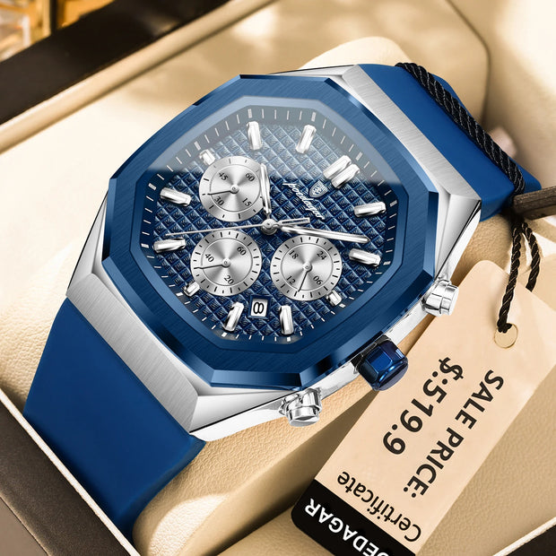 Men Waterproof Luminous Chronograph Wristwatch