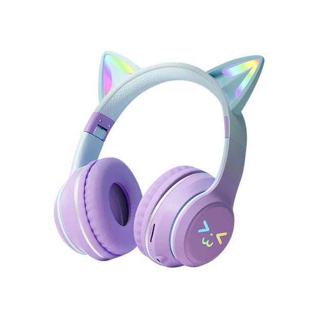 New  RGB cute cat Bluetooth Earphones