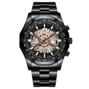 BINBONG Business Men's Watches Waterproof Calendar Luminous Fashion Quartz Watch For Man Stainless Steel Male Clock Reloj Hombre