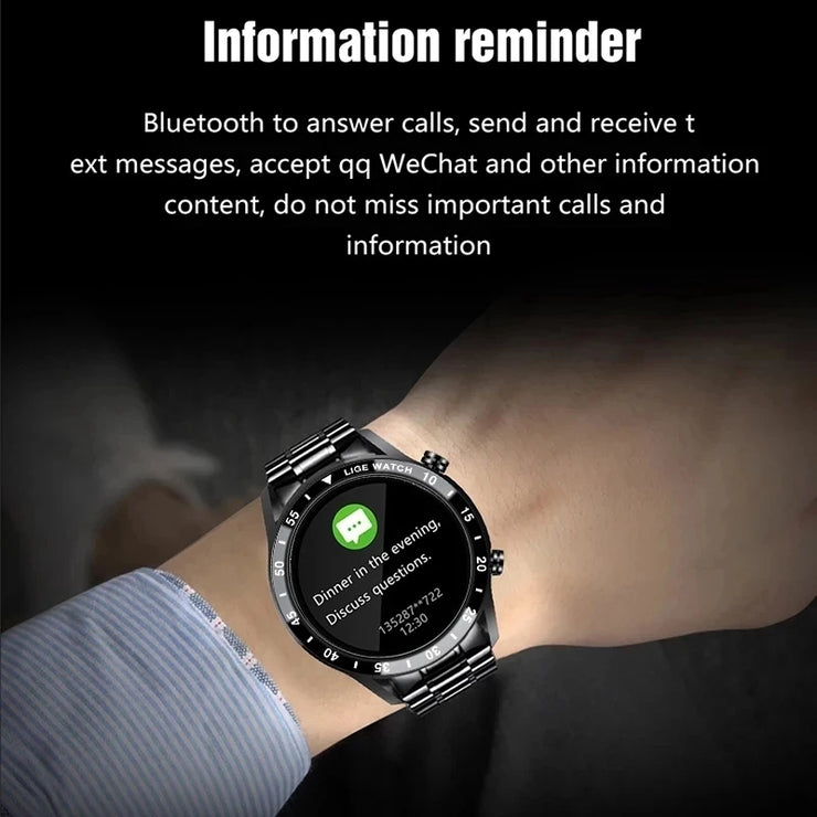 Men Bluetooth Call Steel Band Waterproof Sports Fitness Watch