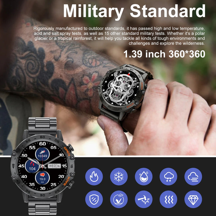 Men Bluetooth Calling Waterproof Watches