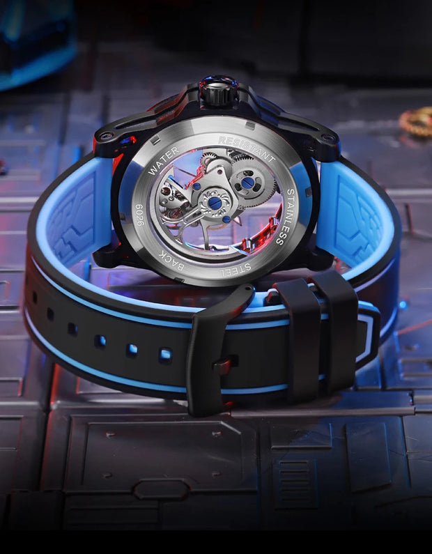 Men's Casual Mechanical Watch Automatic Luxury Brand New Sport Watches Man Hollow Out Fashion Waterproof Business Luminous Clock