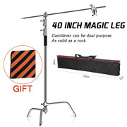 2.6M/8.5FT Stainless Steel Century Foldable Light Stand Tripod