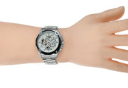 2024 Stainless Steel Skeleton Mechanical Watch Male Automatic Movement Man Wrist Watches Waterproof High End Luxury reloj hombre