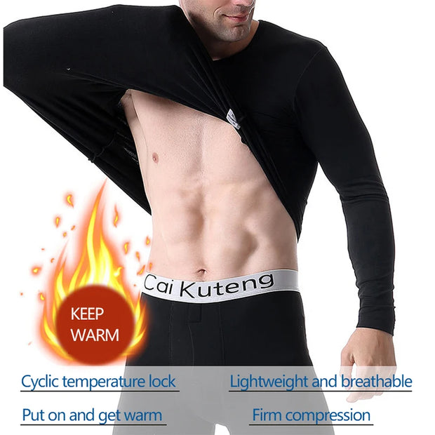 Thermal Underwear for Men Long Johns Sport Base layer Fall/Winter Joker Long-sleeved Home Suit Sports Elastic Waist Pants New