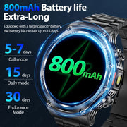 800mAh Large Battery Heart Rate Blood Oxygen Health Smartwatch