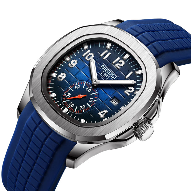 NIBOSI Sport Men Watch Waterproof Luminous Silicone Date Watch Men Top Brand Luxury AQUANAUT Quartz Watches for Men Reloj Hombre