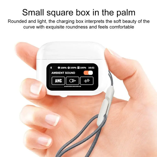 A9Pro Black in Ear Multi Function Touch Screen Wireless Bluetooth Earphones Compatible with Dual System 5.4 Bluetooth Waterproof