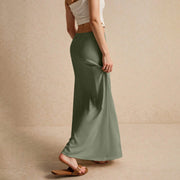 Summer Vacation Women's Summer Maxi Skirt Drawstring Low Waist A Line Casual Skirts Bodycon Long Skirt Beach Women's clothing