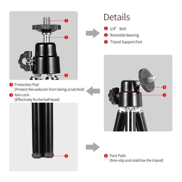 New Portable Mini Webcam Tripod