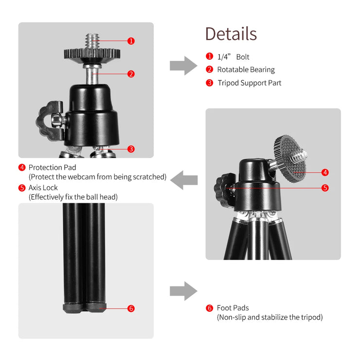 New Portable Mini Webcam Tripod